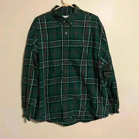 Eddie Bauer 100% Cotton Plaid Button Down Shirt Size XL - Picture 1 of 3